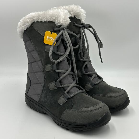 NWT Columbia Ice Maiden II Gray Winter Boots Womens Size 6 200g Insulation NEW - Picture 9 of 16